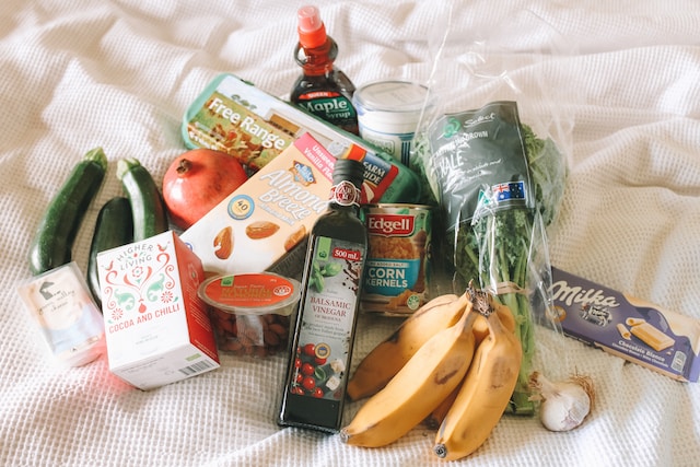 An assortment of grocery items.